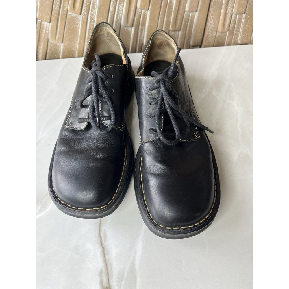Born Wmn Shoes  Sz 9 M/W Wide Black Leather Lace Up Oxford W3788 - Picture 5 of 10